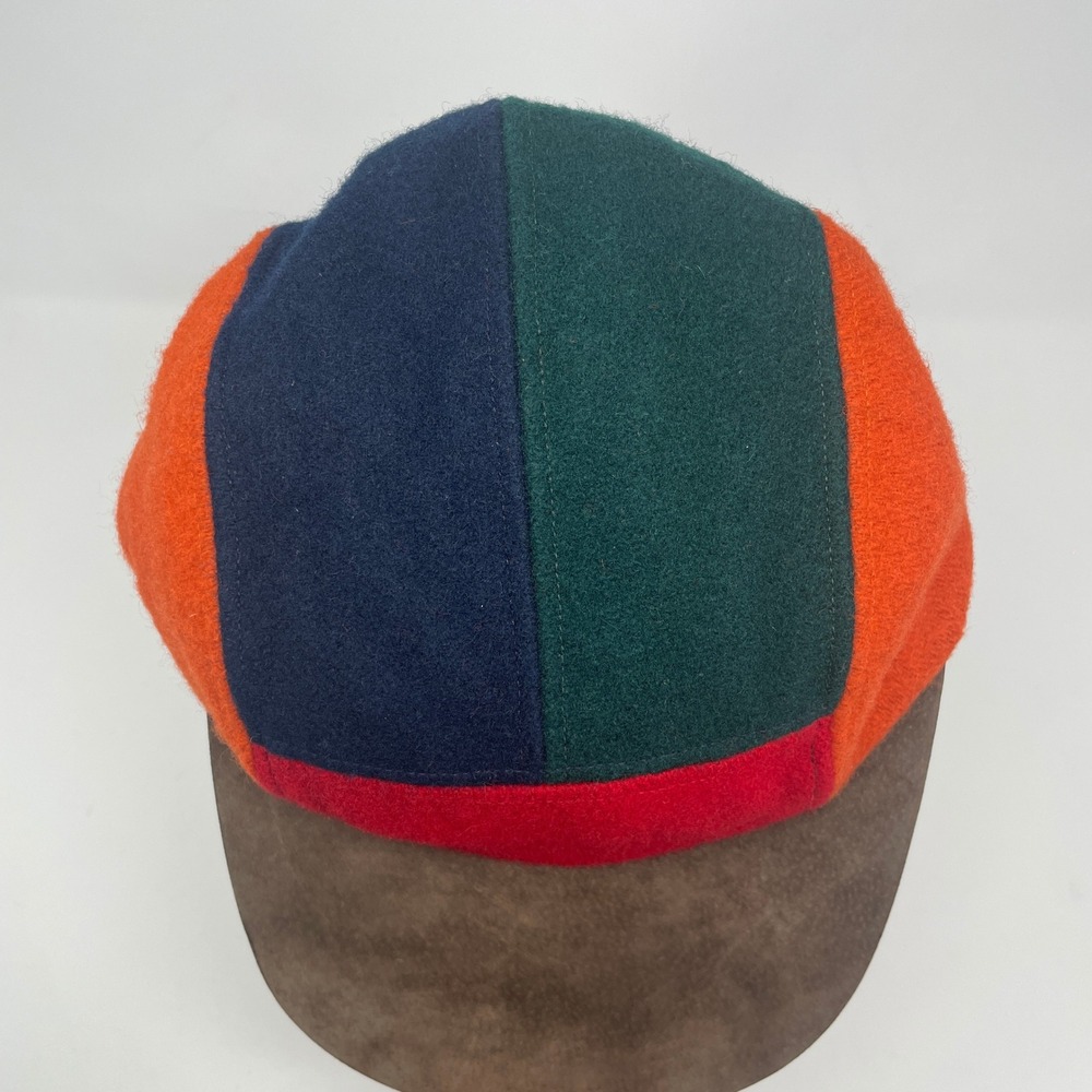 Lake of the Isles Vintage 5 Panel Hat Wool Colorblock Genuine Suede Brim USA - Picture 9 of 10